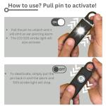 Compact Personal Safety Alarm with SOS Light - 2 Pack