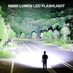 Lylting 90,000 Lumens Waterproof Rechargeable Flashlight