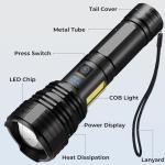Super Bright Rechargeable LED Flashlights - 2 Pack