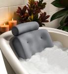 Luxury Bathtub Pillow with Neck Support - Gray