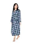 Cozy Women's Cotton Flannel Robe with Pockets