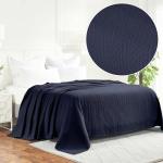 Cozy Navy Blue Cotton Blanket for All Seasons