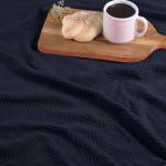 Cozy Navy Blue Cotton Blanket for All Seasons