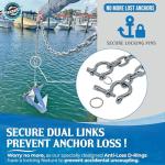 WAVESRX Stainless Steel Anchor Chain, 4 FT