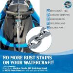 WAVESRX Stainless Steel Anchor Chain, 4 FT