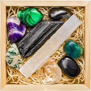 Authentic Protection Crystals & Healing Stones Set