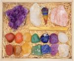 Premium Chakra Healing Crystals Set with Box