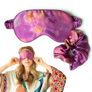 Mulberry Silk Sleep Mask and Scrunchie Set
