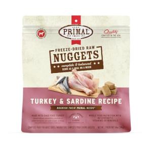 Primal Freeze-Dried Turkey & Sardine Dog Food Nuggets