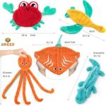 AWOOF 5 Pack Durable Chew Squeaky Dog Toys