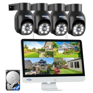 Hiseeu Wireless Security Camera System with LCD Monitor