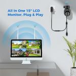 Hiseeu Wireless Security Camera System with LCD Monitor