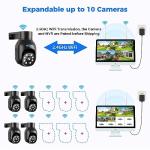 Hiseeu Wireless Security Camera System with LCD Monitor