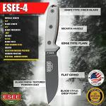 ESEE 4P Survival Knife with Molded Polymer Sheath