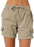 High-Waisted Women's Hiking Cargo Shorts