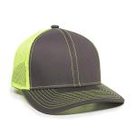 Charcoal Neon Yellow Trucker Cap with Mesh Back