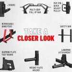 Mikolo Power Rack with Cable Crossover System