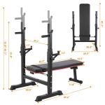 Versatile Adjustable Weight Bench with Barbell Rack