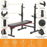 Versatile Adjustable Weight Bench with Barbell Rack