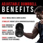 Adjustable 200-Pound Dumbbell Weight Set