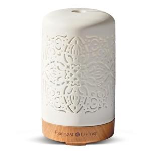 White Ceramic Essential Oil Diffuser with Timers