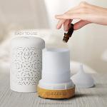 White Ceramic Essential Oil Diffuser with Timers