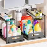 VUSIGN 2-Tier Under Sink Organizer - 2 Pack