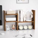 Adjustable Wood Desktop Organizer and Display Shelf