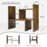 Adjustable Wood Desktop Organizer and Display Shelf