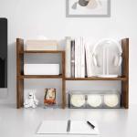 Adjustable Wood Desktop Organizer and Display Shelf