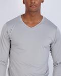 Men's Dry Fit Long Sleeve V-Neck T-Shirts Set