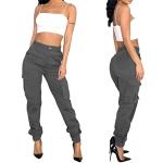 DvaeMalligo Women's Grey Cargo Joggers with Pockets