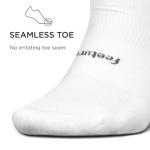 Feetures High-Performance Max Cushion Ankle Socks - White