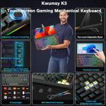 Kwumsy K3 RGB Compact Gaming Keyboard with Screen