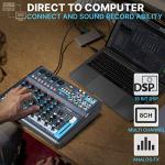 Pyle 8-Channel USB Bluetooth Audio Mixer Console