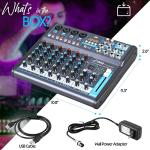 Pyle 8-Channel USB Bluetooth Audio Mixer Console