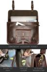 Mulberry Leather Messenger Bag for Men