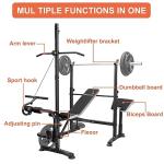 Adjustable Olympic Weight Bench with Cable Pulley System