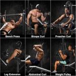 Adjustable Olympic Weight Bench with Cable Pulley System