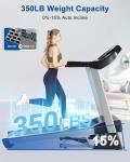 BORGUSI Foldable Treadmill with Auto Incline and Bluetooth