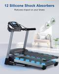 BORGUSI Foldable Treadmill with Auto Incline and Bluetooth