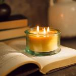 Beeswax 3-Wick Candle with Cedarwood & Lavender