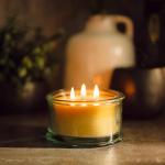 Beeswax 3-Wick Candle with Cedarwood & Lavender