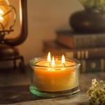 Beeswax 3-Wick Candle with Cedarwood & Lavender