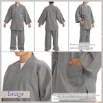 Edoten Men's Sashiko Quilted Japanese Kimono