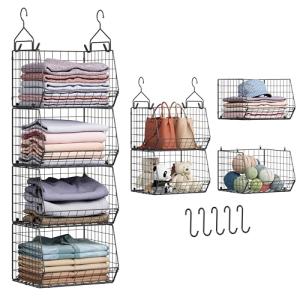 4-Tier Hanging Closet Organizer with S Hooks