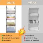 4-Tier Hanging Closet Organizer with S Hooks