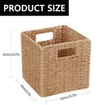 Hand Woven Wicker Storage Baskets - 6 Pack