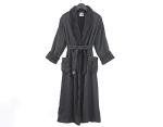 Luxury Microfiber Robe - Soft Terry Lining - Black