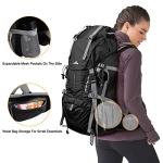 Loowoko 50L Waterproof Hiking Backpack with Rain Cover